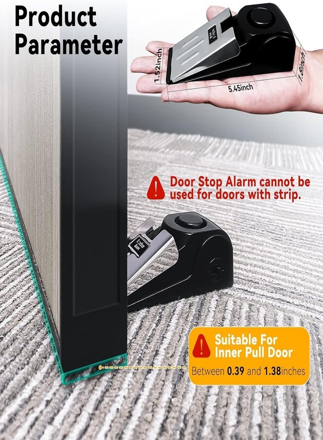 DEVHEART Upgraded Door Stopper Security Alarm, Portable Wedge Entrance Alert Anti-Theft Burglar Safety Tools for Home Security Apartment,House, Travel,120dB Siren. - Image 2